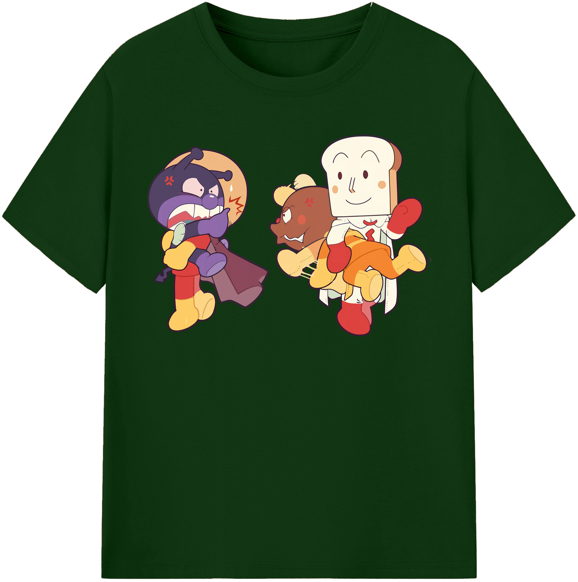 （画像用） アンパンマン Anpanman 綿100％半袖Tシャツ（フロントプリント）